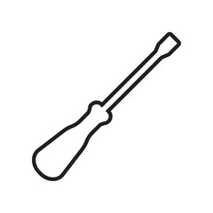 Screwdriver icon. Element of Constraction tools for mobile concept and web apps icon. Outline, thin line icon for website design and development, app development