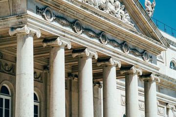 Ionic Columns In Lisbon, Portugal