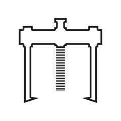 Press icon. Element of Constraction tools for mobile concept and web apps icon. Outline, thin line icon for website design and development, app development