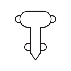 Construction jackhammer icon. Element of Constraction tools for mobile concept and web apps icon. Outline, thin line icon for website design and development, app development