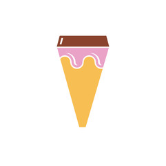 Ice cream icon on background for graphic and web design. Simple vector sign. Internet concept symbol for website button or mobile app.
