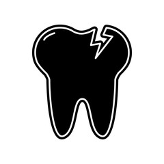 Tooth Caries icon. Element of Dantist for mobile concept and web apps icon. Glyph, flat icon for website design and development, app development