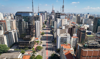 Avenida Paulista (Paulista avenue), Sao Paulo city, Brazil