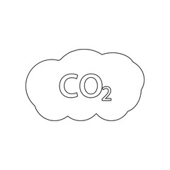 CO2 icon. Element of Desister for mobile concept and web apps icon. Outline, thin line icon for website design and development, app development