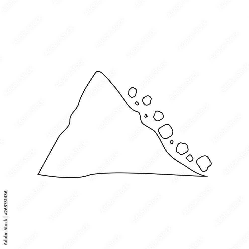 Poster landslide icon. element of desister for mobile concept and web apps icon. outline, thin line icon fo
