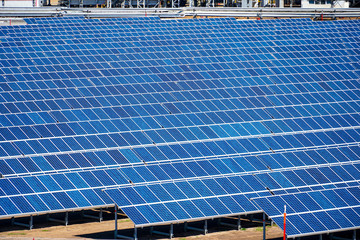 Installation of solar panels at an oil refinery in Russia