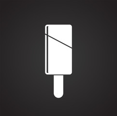 Ice cream icon on background for graphic and web design. Simple vector sign. Internet concept symbol for website button or mobile app.