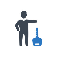 Business success key icon