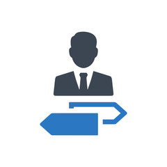 Business decision making icon