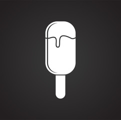 Ice cream icon on background for graphic and web design. Simple vector sign. Internet concept symbol for website button or mobile app.