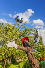 Fun installation on a football theme, Tver region, Russia