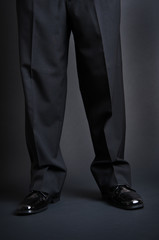 Man's Legs in Dress Pants and Shiny Shoes, Business, Formal