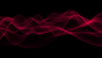Music abstract background. Equalizer for music, showing sound waves with musical waves, background equalizer. 3d rendering.