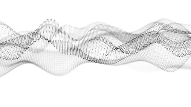 Music abstract background. Equalizer for music, showing sound waves with musical waves, background equalizer. 3d rendering.