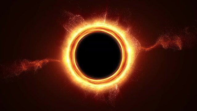 Futuristic head up display simulation of a Black Hole a region of space-time exhibiting such strong gravitational effects that nothing can escape