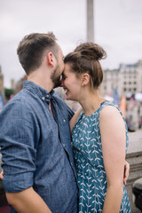 Obraz premium Woman and man being close with each other