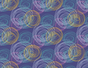 Seamless pattern with circles. Doodle texture. Textile rapport. 