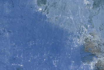 gray and blue textured plaster on the wall