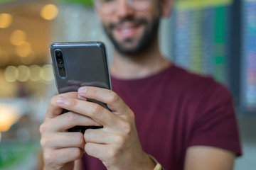 close-up of mobile phone