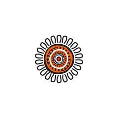 Aboriginal art icon design template