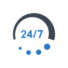 24 hour service icon
