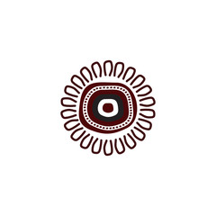 Aboriginal art icon design template
