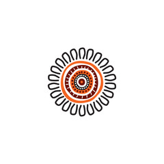 Aboriginal art icon design template