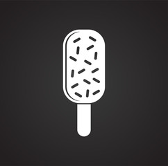 Ice cream icon on background for graphic and web design. Simple vector sign. Internet concept symbol for website button or mobile app.