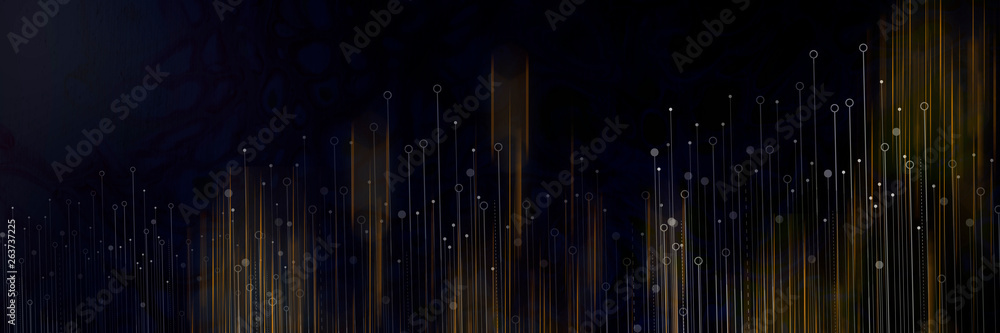 Poster abstract technological background. neon circuit board with bokeh effect.