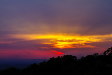 sunset in the mountains
