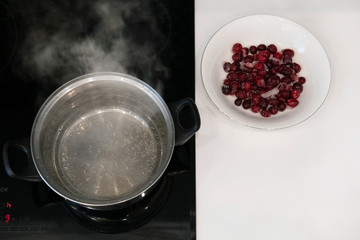 Berries prepared for boil