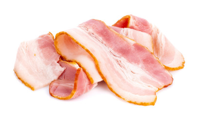 bacon isolated on white background