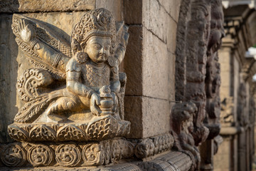 Small sculpture ornementing a temple