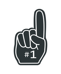 Foam fingers of the fan. Fan for the best team.