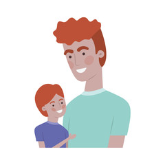 Fototapeta premium father with son avatar character