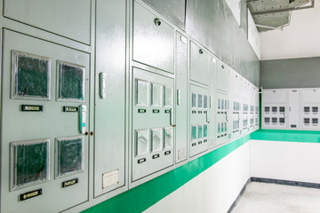 Power distribution box in the basement