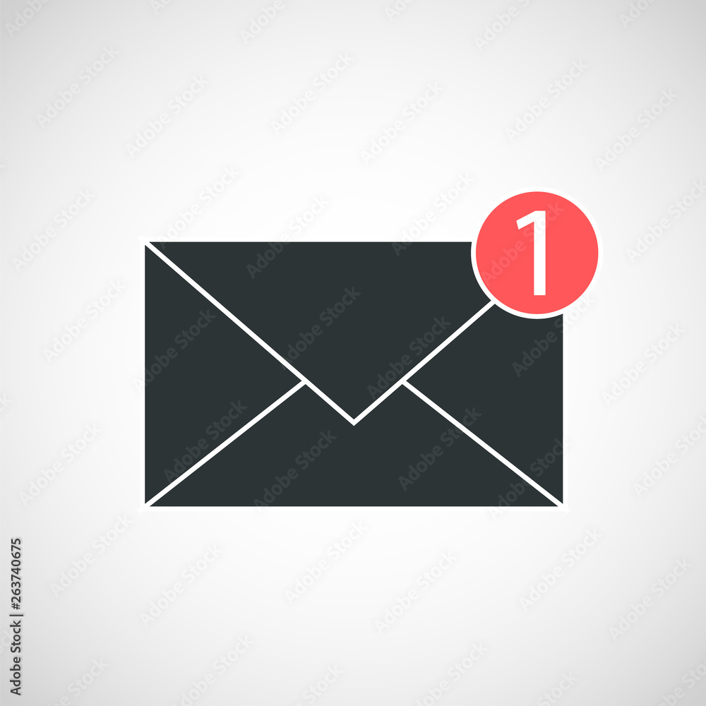 Poster mail icon. new message in the mail.