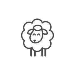 Sheep icon. Animal head. Silhouette icon sheep. Farm sign. Graph symbol for your web site design, logo, app, UI. Ewes.