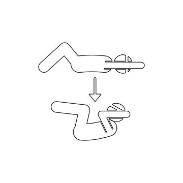 recommend clip art: fitness, knee, sit ups outline icon. Element of fitness illustration. Signs and symbols icon can be used for web, logo, mobile app, UI, UX