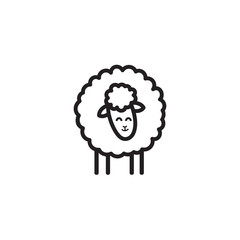 Sheep icon. Animal head. Silhouette icon sheep. Farm sign. Graph symbol for your web site design, logo, app, UI. Ewes.