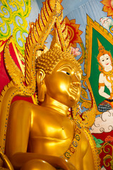 The buddha statue Golden in thailand.