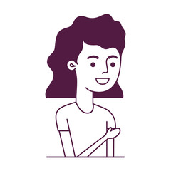 young woman avatar character