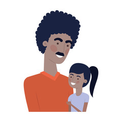 father with daughter avatar character