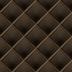 Seamless luxury dark chocolate brown  pattern and background. Genuine Leather. Vector illustration