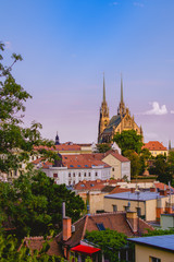 St Peter and Paul's cathedral in Brno at the sunset © Dominika