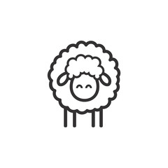 Sheep icon. Animal head. Silhouette icon sheep. Farm sign. Graph symbol for your web site design, logo, app, UI. Ewes.