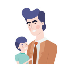 father with son avatar character