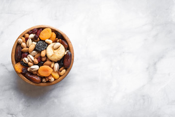 Mixed nuts and dried fruits