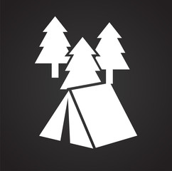 Fototapeta premium Outdoor landscape icon on background for graphic and web design. Simple vector sign. Internet concept symbol for website button or mobile app.