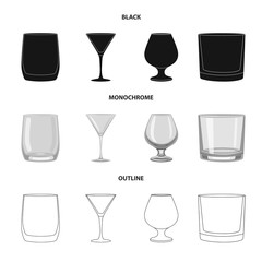 Vector illustration of form and celebration logo. Collection of form and volume stock vector illustration.